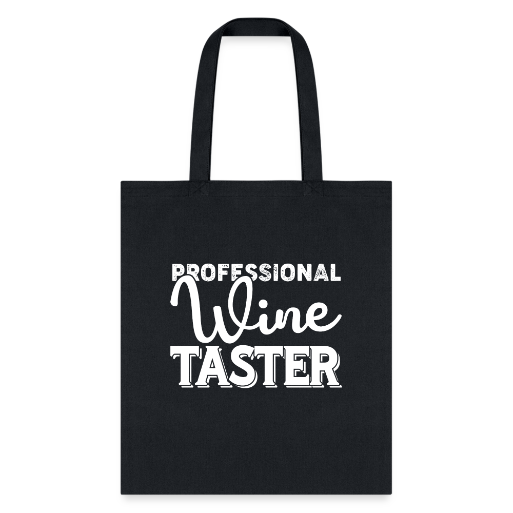 Professional Wine Taster Tote Bag - black