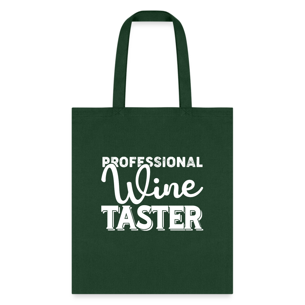 Professional Wine Taster Tote Bag - forest green