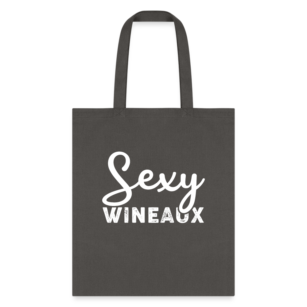 Sexy Wineaux Typ Tote Bag - charcoal