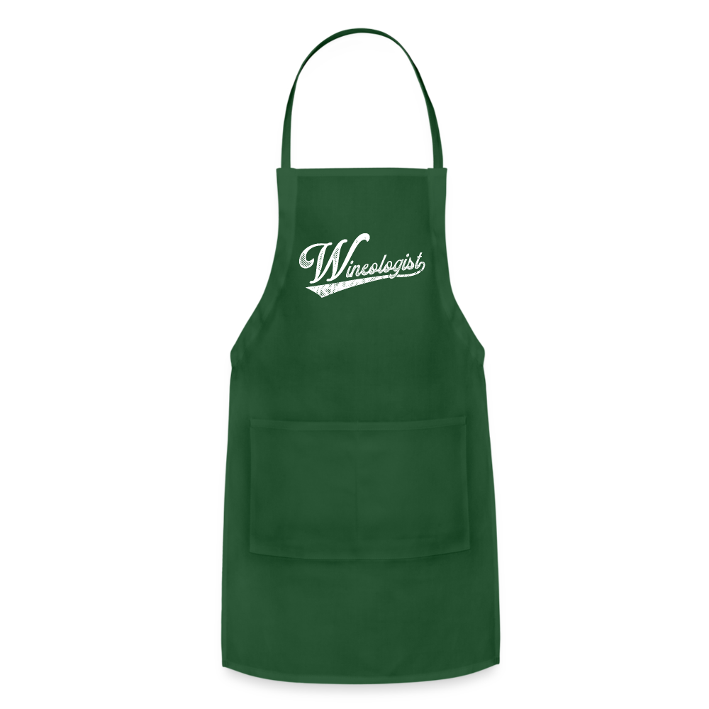 Wineologist Adjustable Apron - forest green