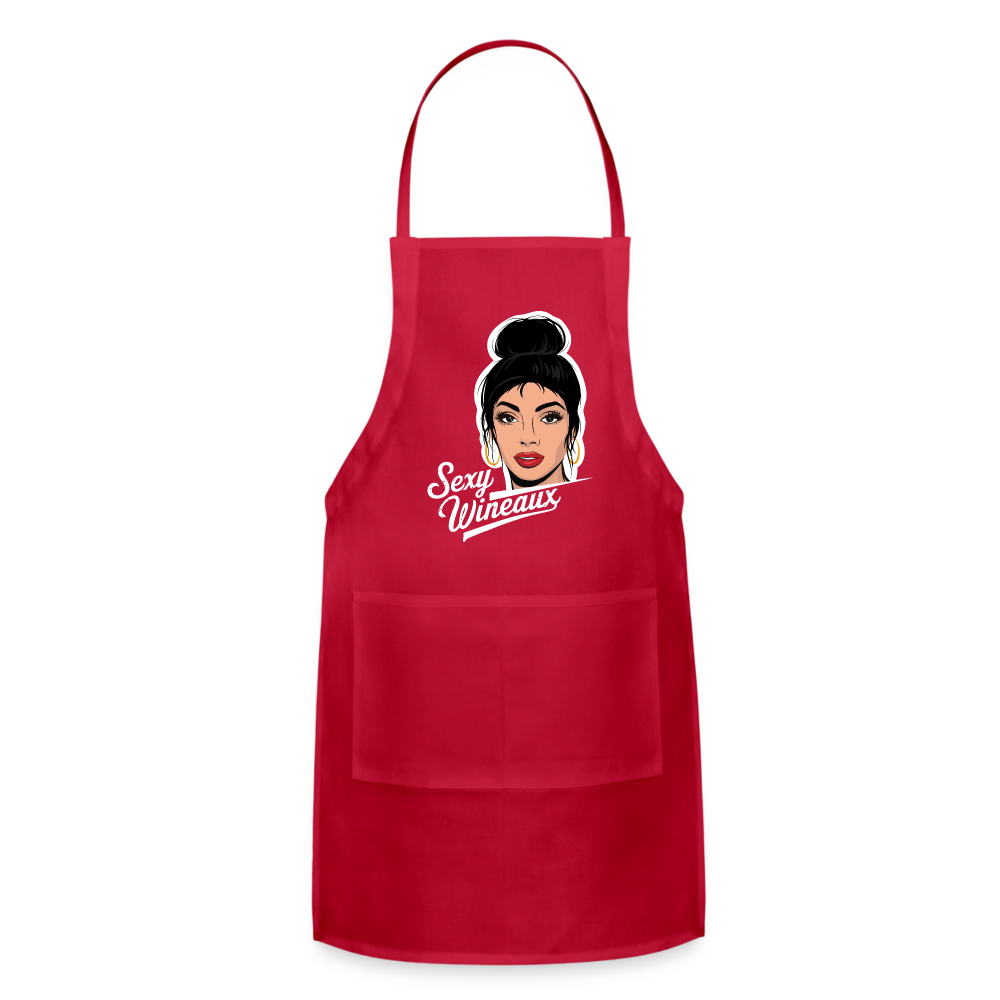 Sexy Wineaux Graphic LX Adjustable Apron - red