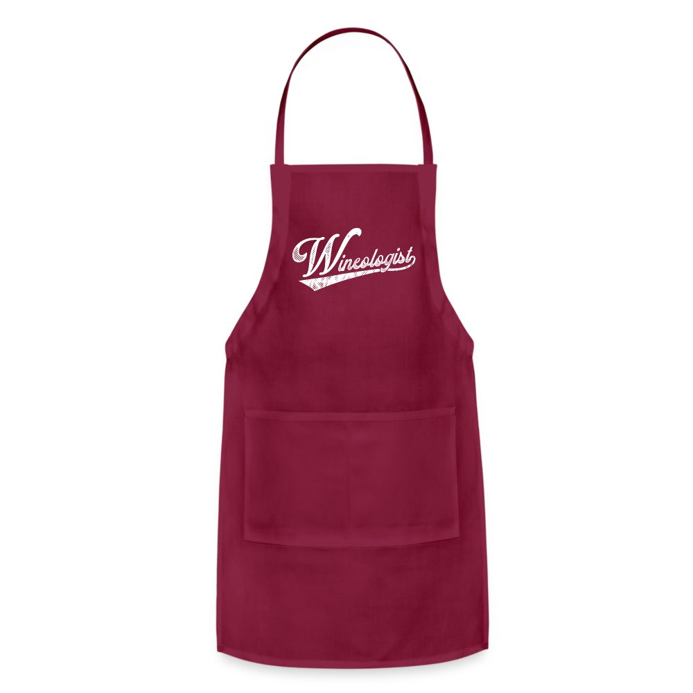 Wineologist Adjustable Apron - burgundy