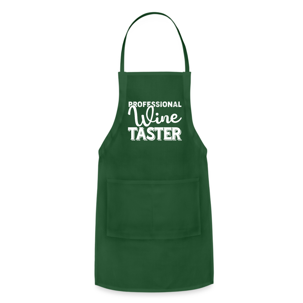 Professional Wine Taster Adjustable Apron - forest green