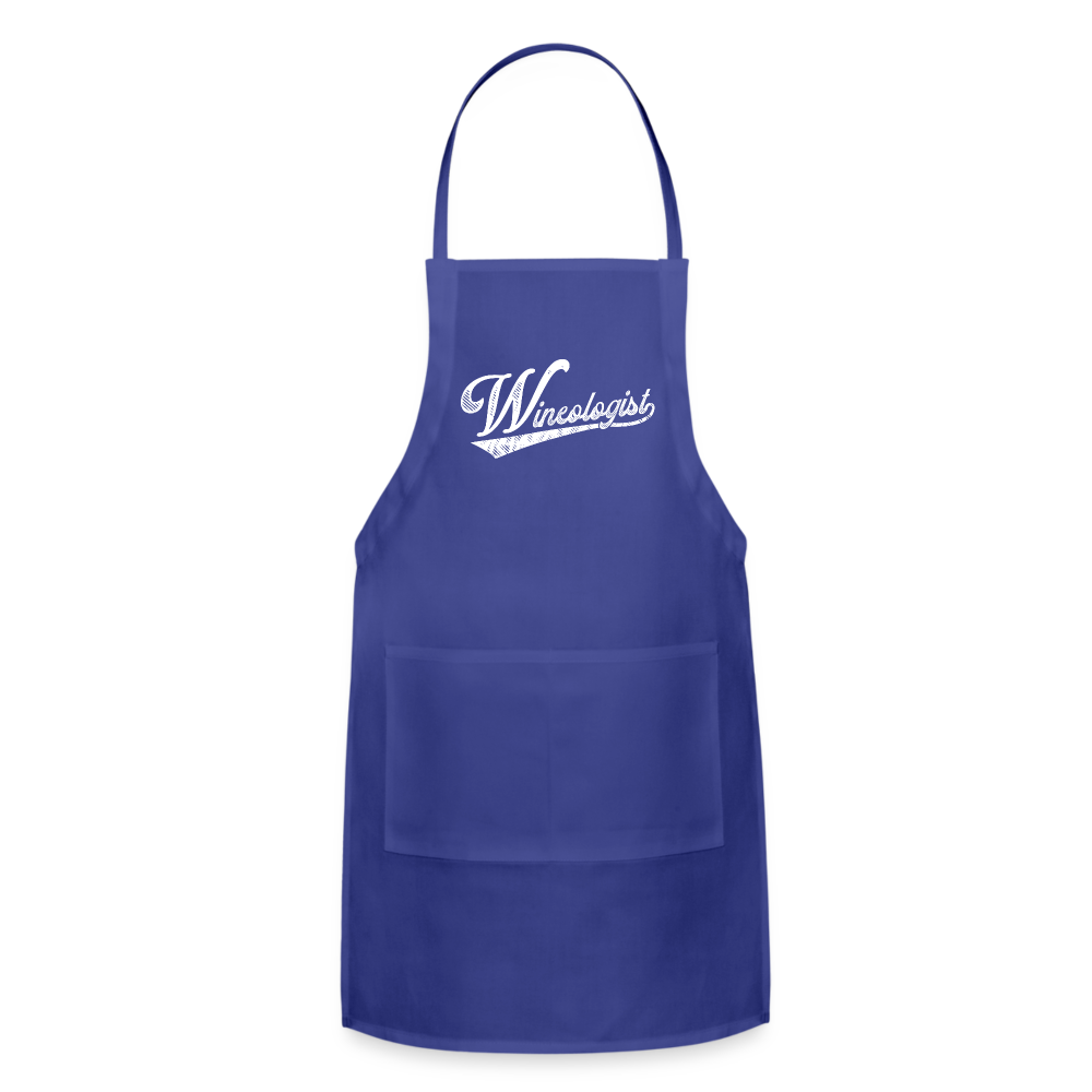 Wineologist Adjustable Apron - royal blue
