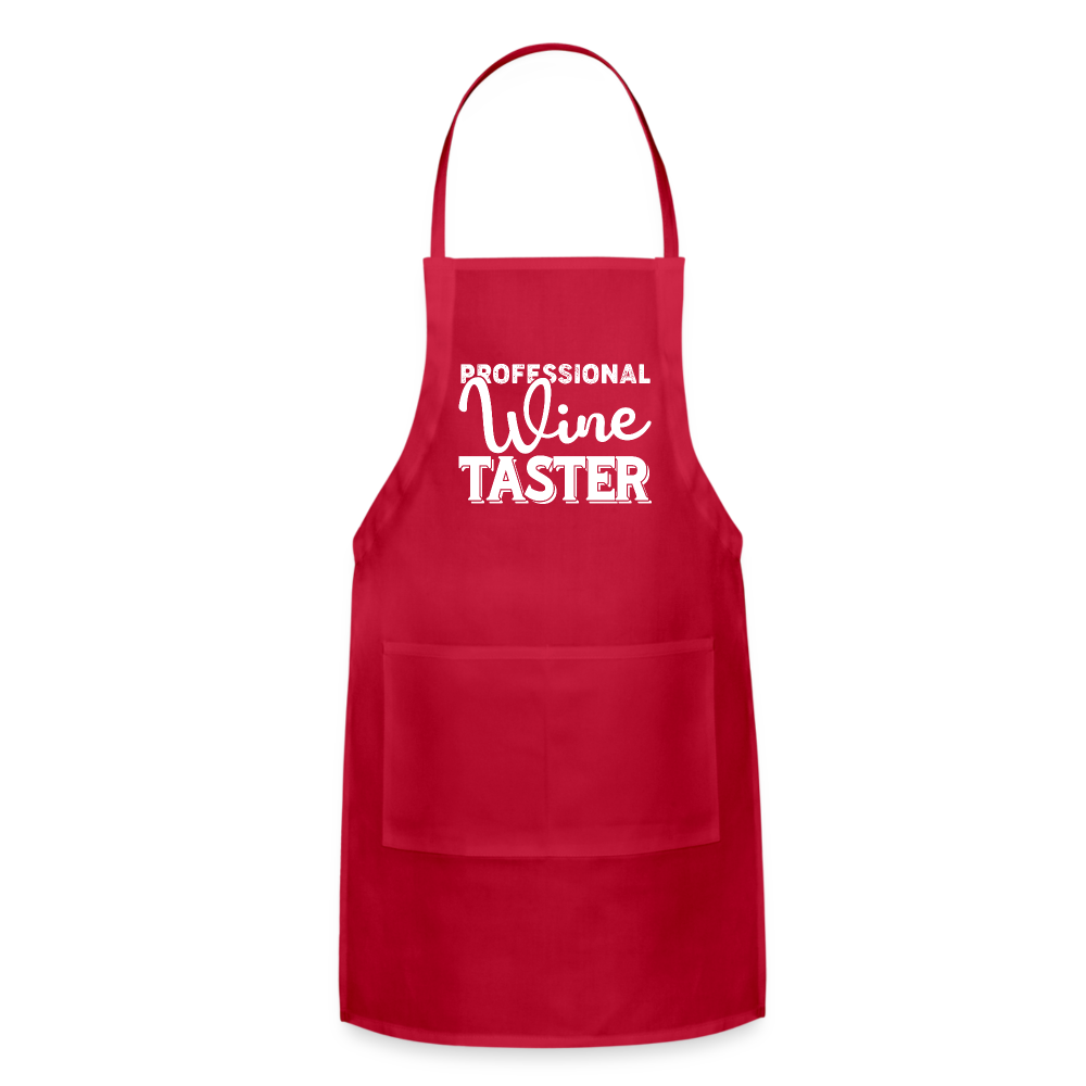 Professional Wine Taster Adjustable Apron - red