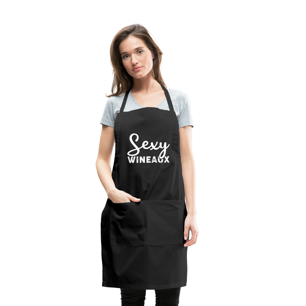 Sexy Wineaux Adjustable Apron - black