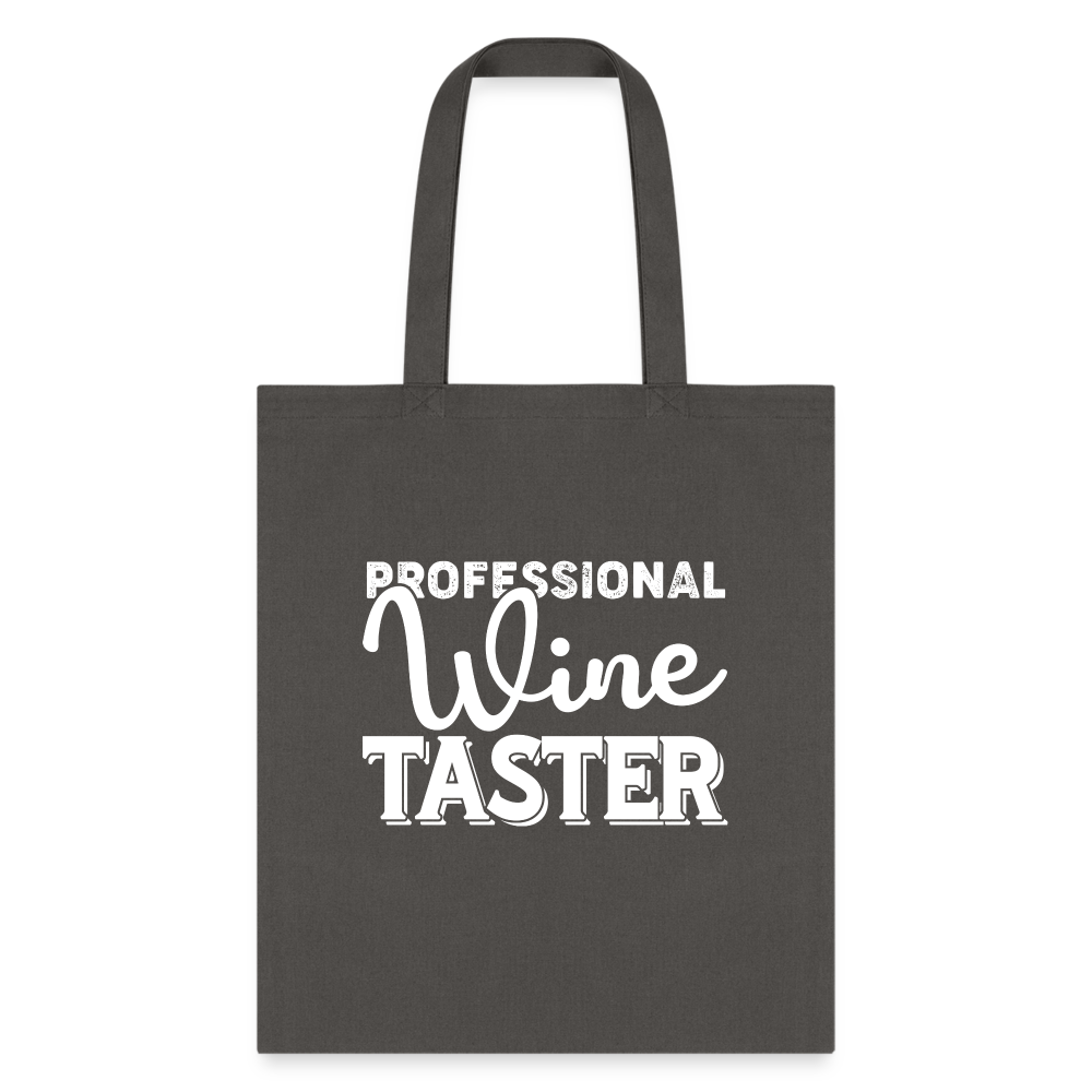 Professional Wine Taster Tote Bag - charcoal