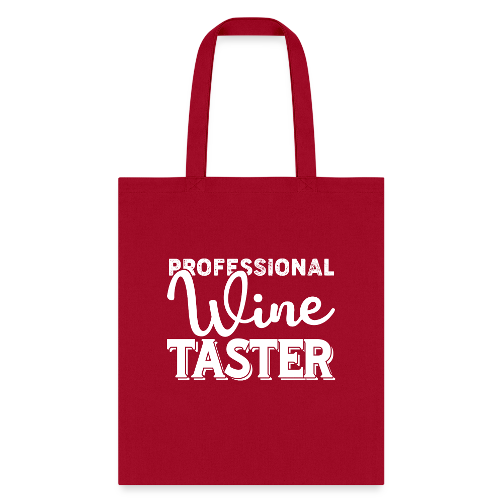 Professional Wine Taster Tote Bag - red
