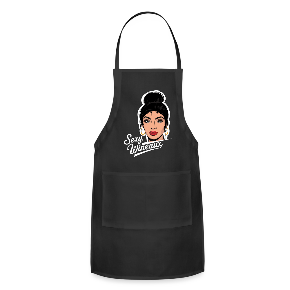 Sexy Wineaux Graphic LX Adjustable Apron - black