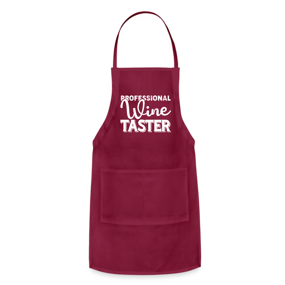 Professional Wine Taster Adjustable Apron - burgundy