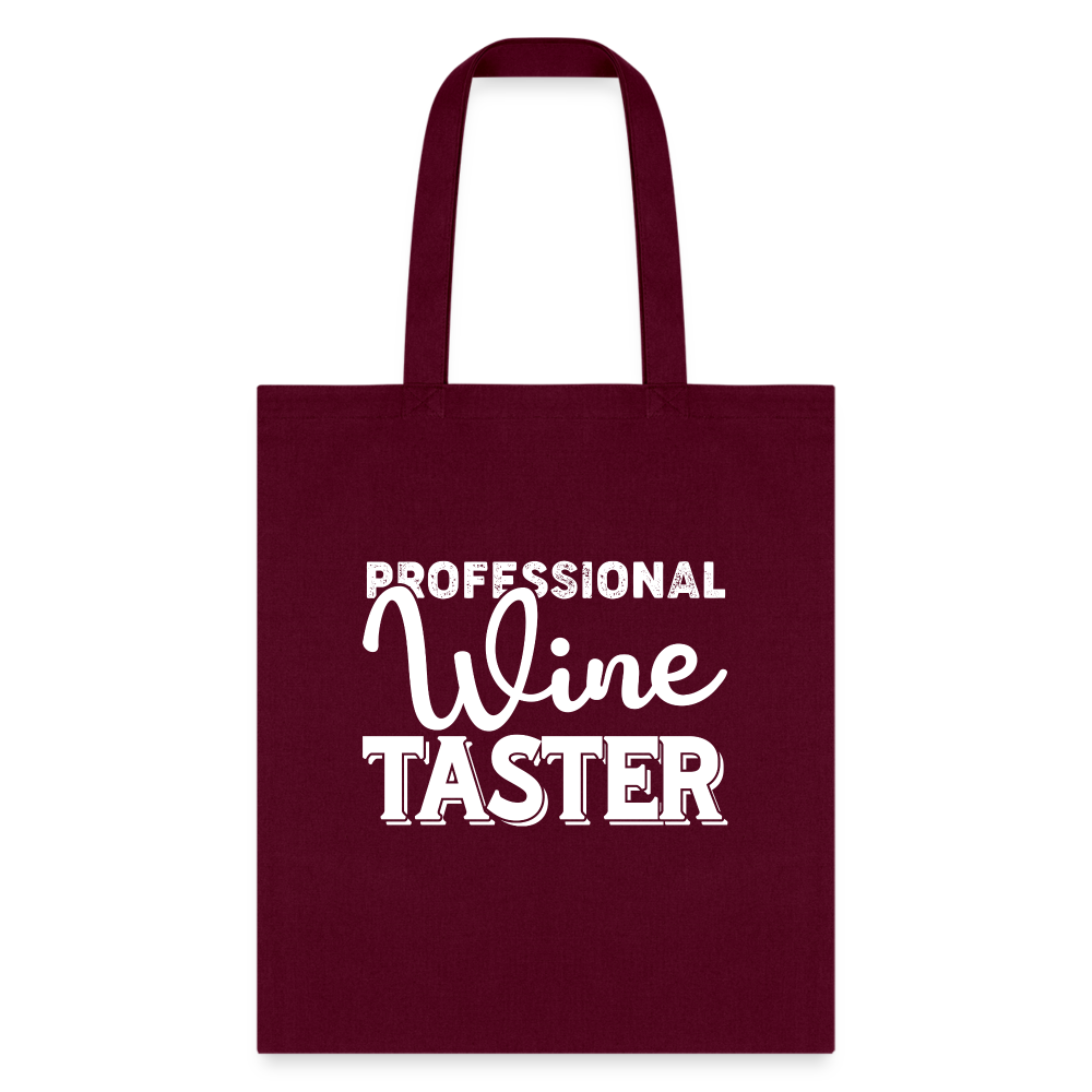 Professional Wine Taster Tote Bag - burgundy