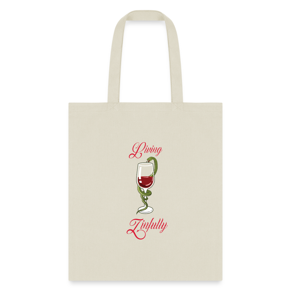 Living Zinfully Tote Bag - natural