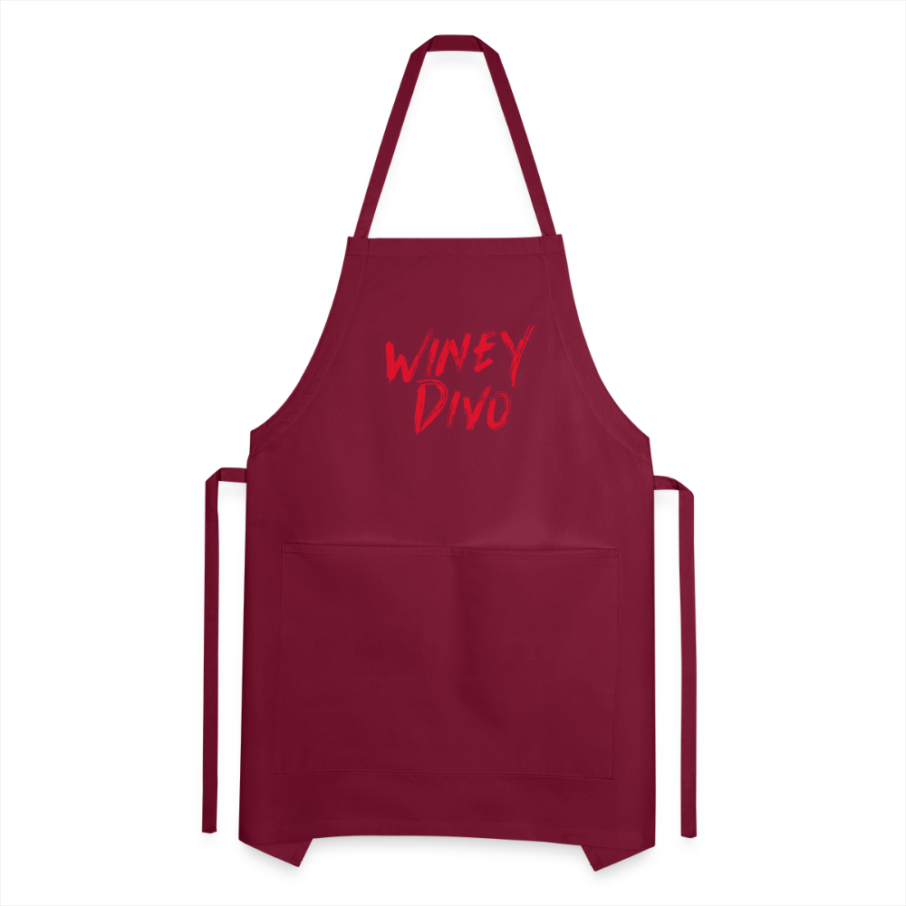 Winey Divo Adjustable Apron - burgundy