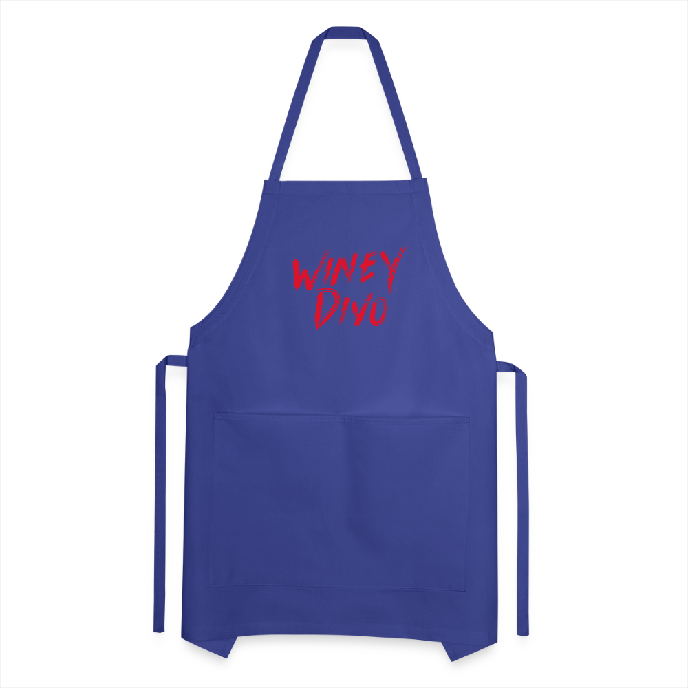 Winey Divo Adjustable Apron - royal blue