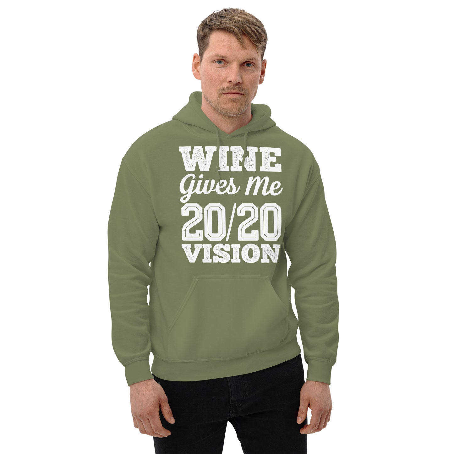 Wine Gives Me 20/20 Vision Unisex Hoodie