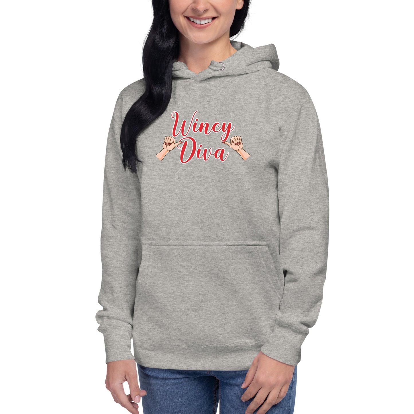 Winey Diva w/Hands W Hoodie