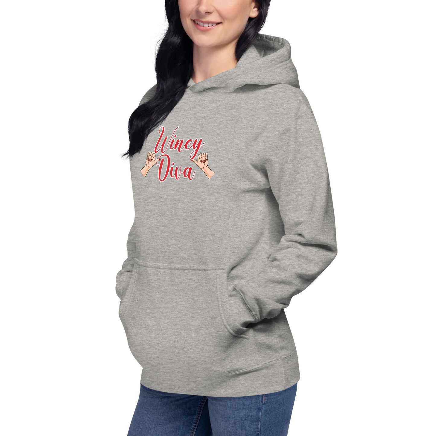 Winey Diva w/Hands W Hoodie