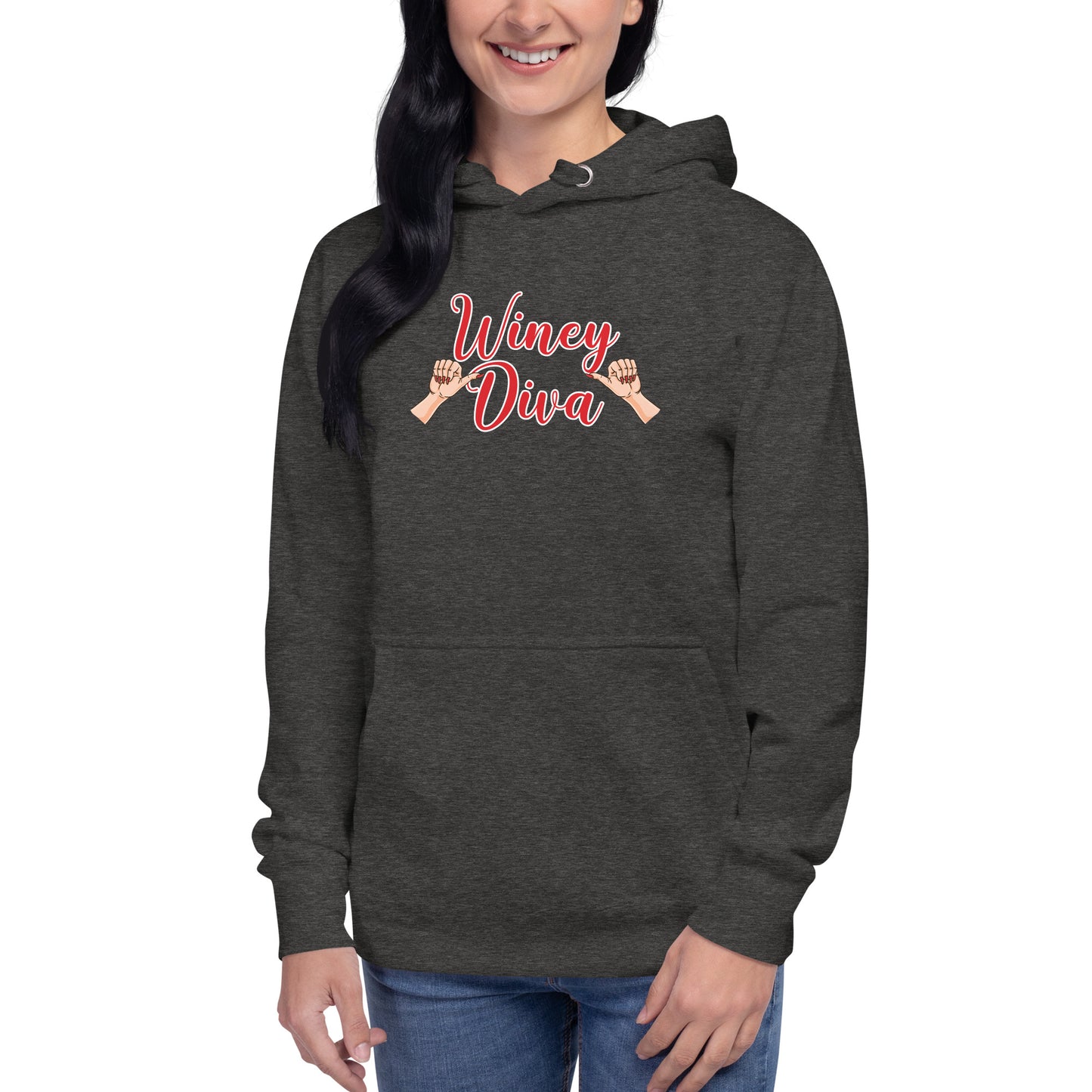 Winey Diva w/Hands W Hoodie