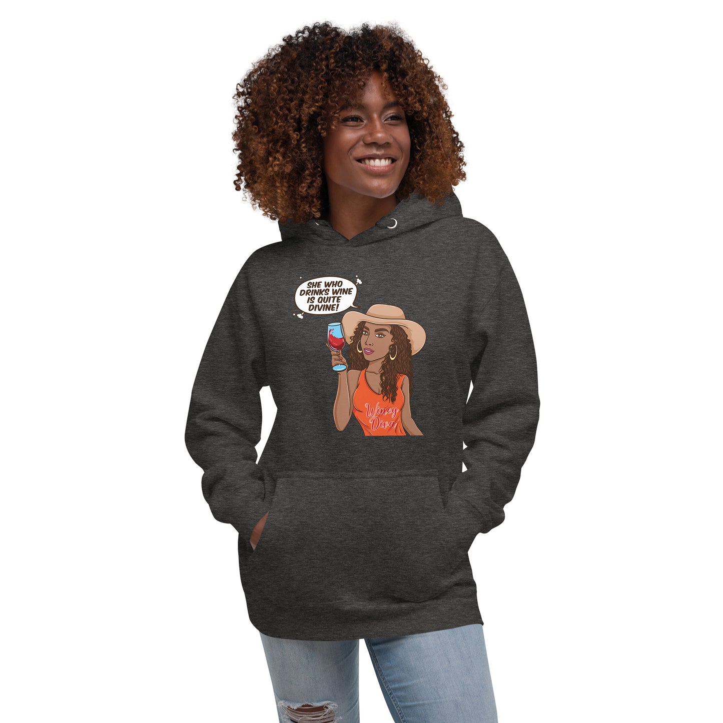 She Who Drinks Wine is Quite Divine AA Woman's Hoodie