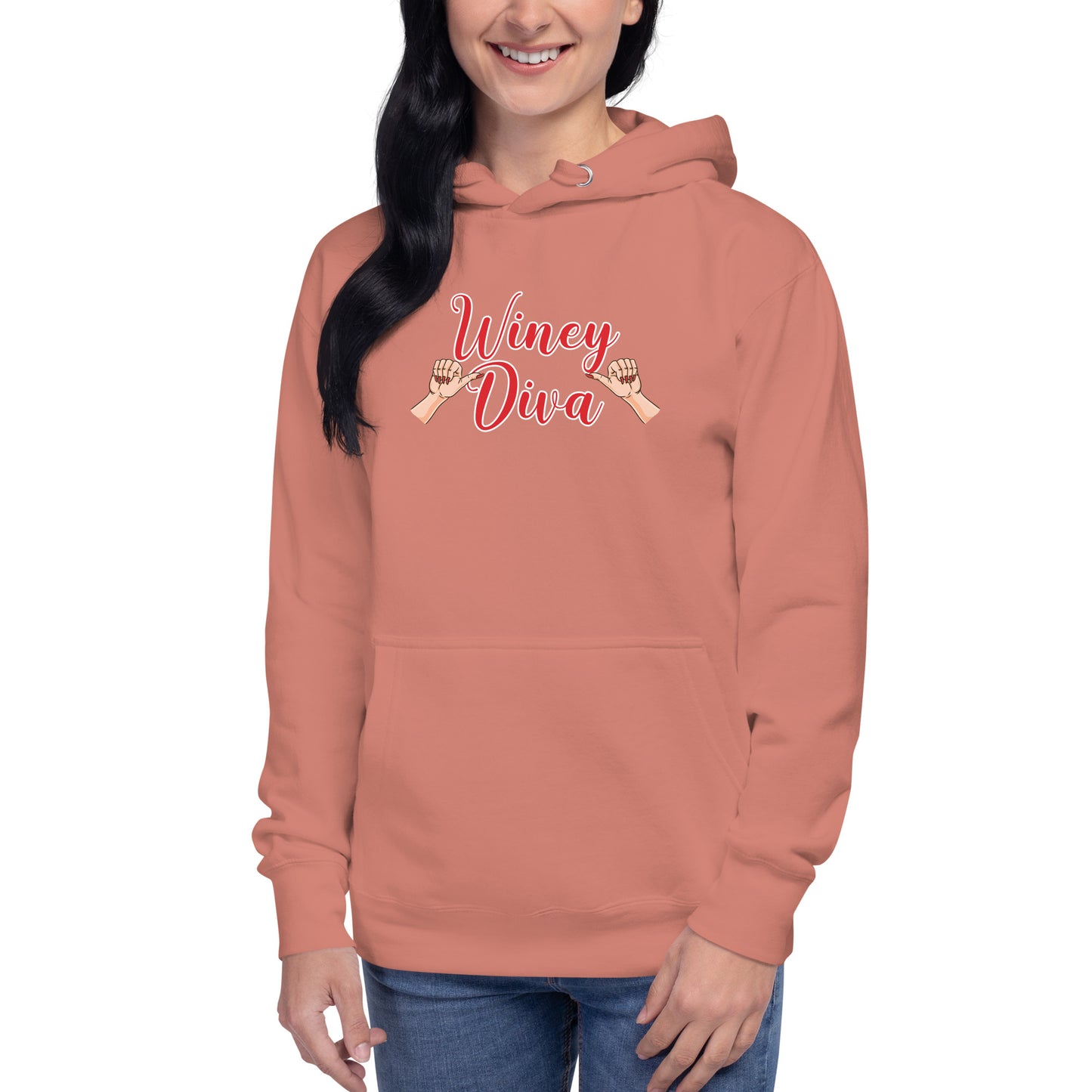 Winey Diva w/Hands W Hoodie
