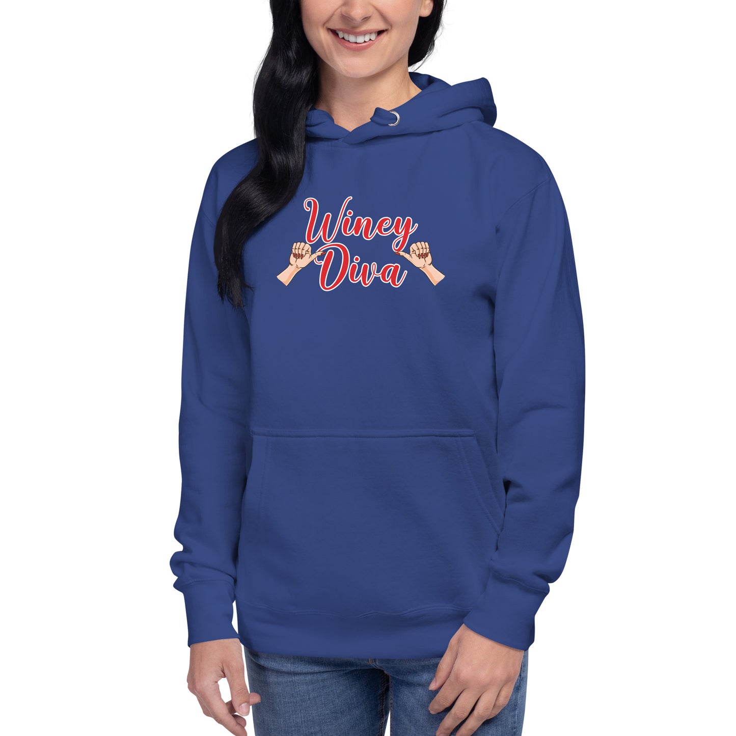 Winey Diva w/Hands W Hoodie