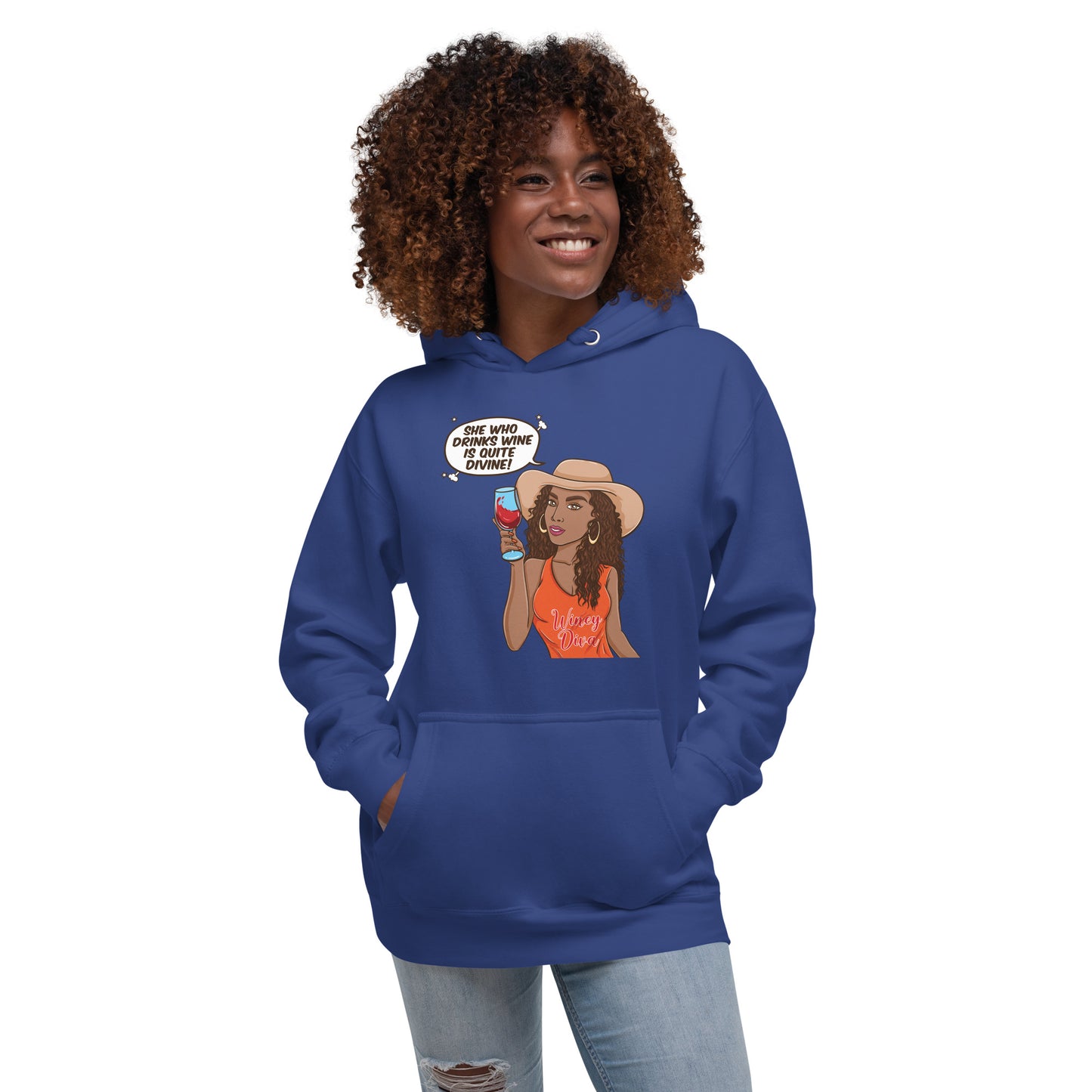 She Who Drinks Wine is Quite Divine AA Woman's Hoodie