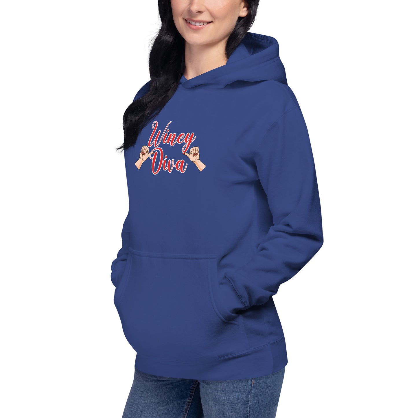 Winey Diva w/Hands W Hoodie