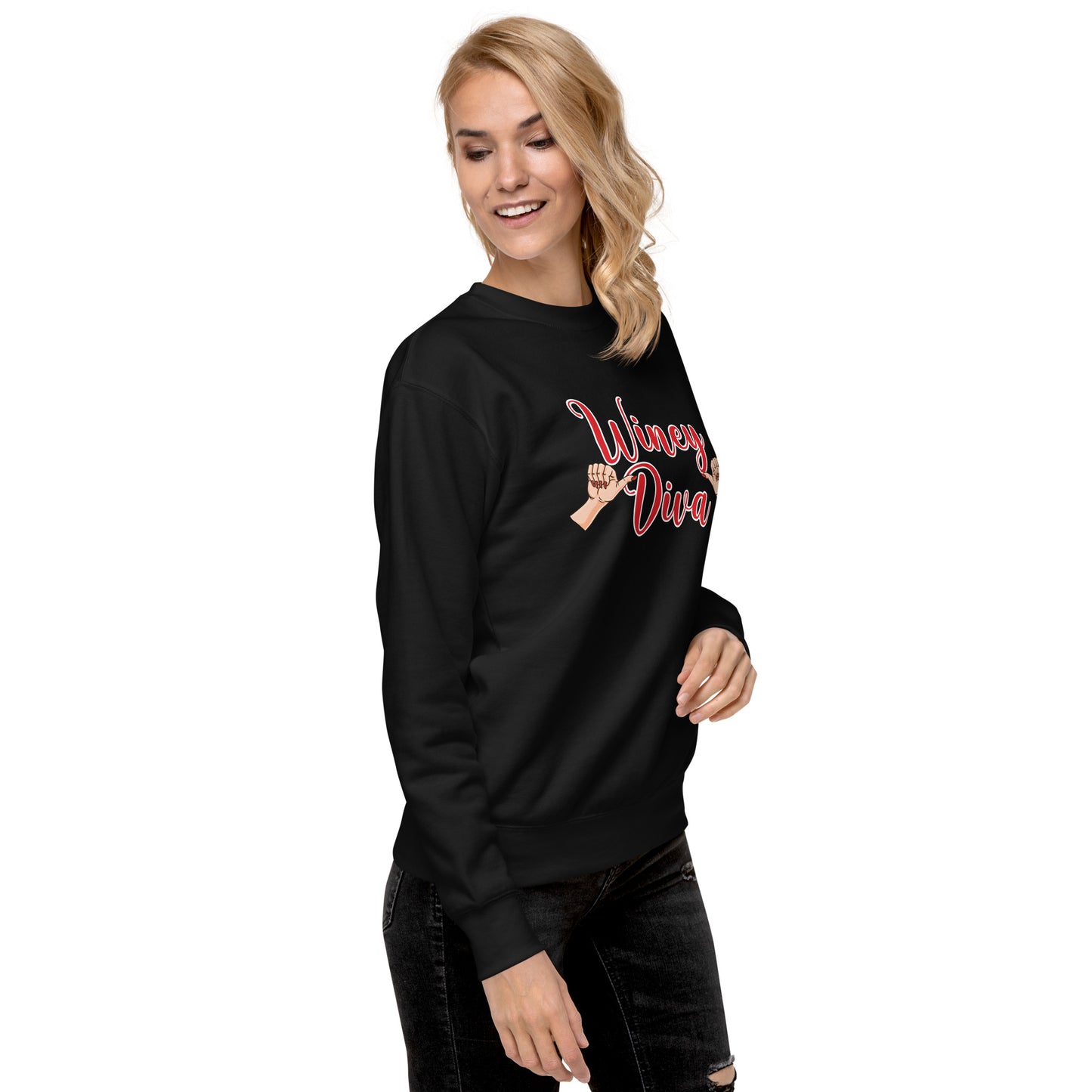 Winey Diva WT Hands Unisex Premium Sweatshirt