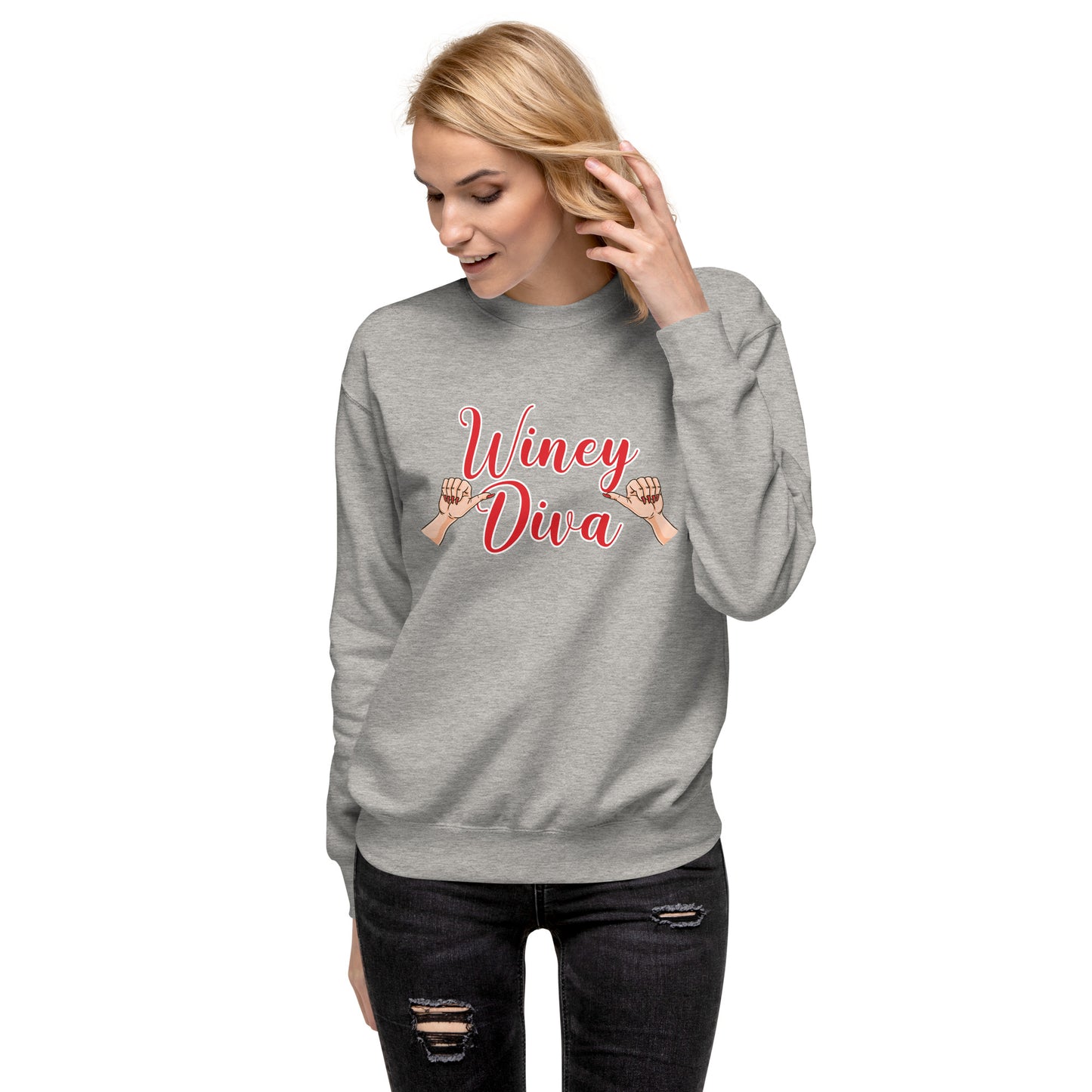 Winey Diva WT Hands Unisex Premium Sweatshirt