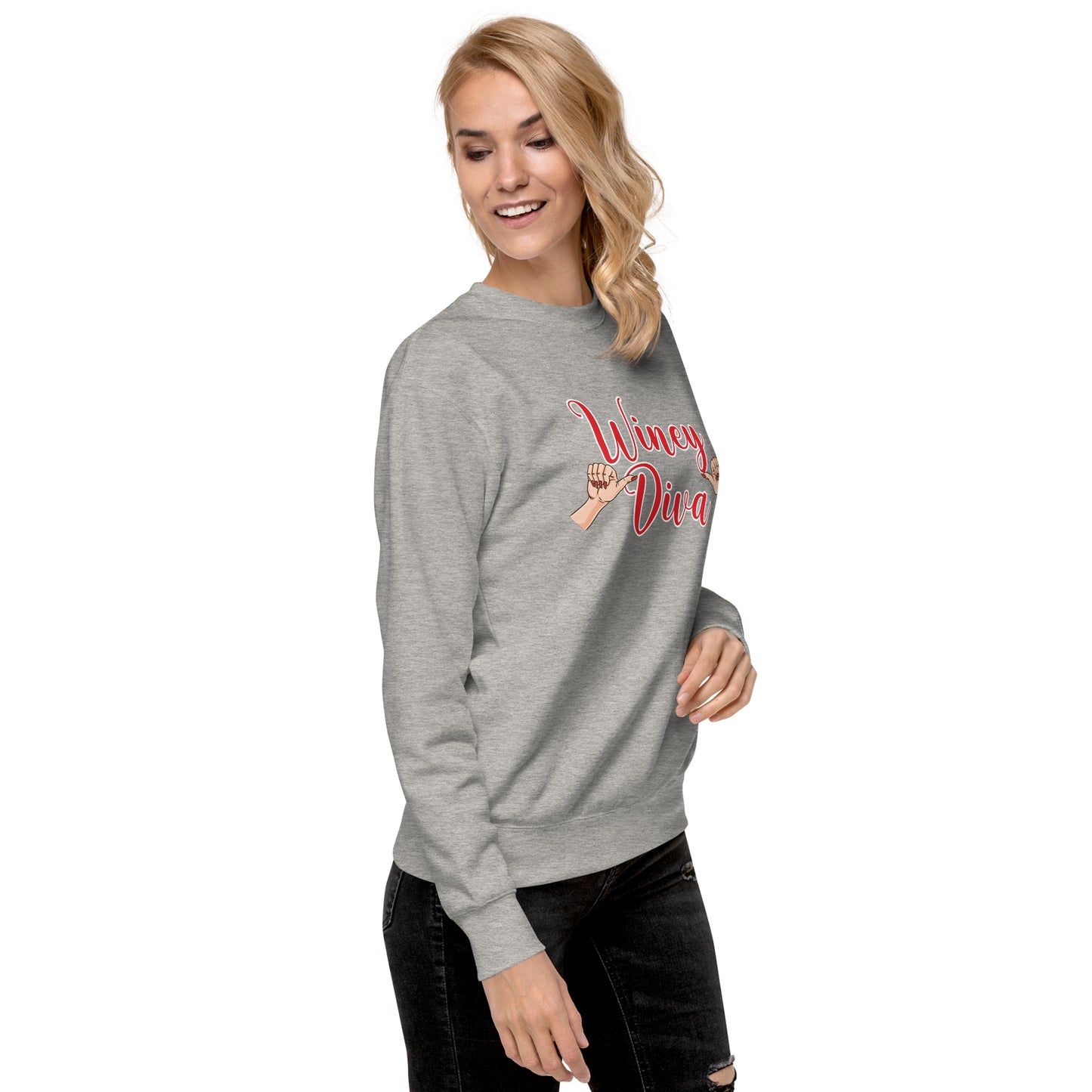 Winey Diva WT Hands Unisex Premium Sweatshirt
