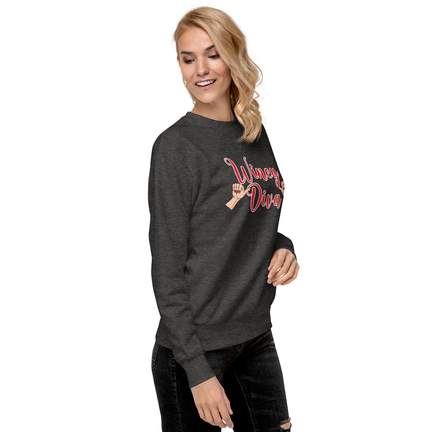 Winey Diva WT Hands Unisex Premium Sweatshirt