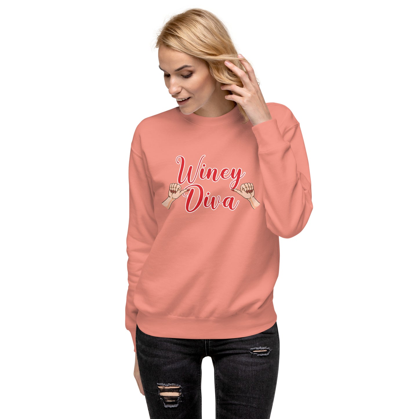 Winey Diva WT Hands Unisex Premium Sweatshirt