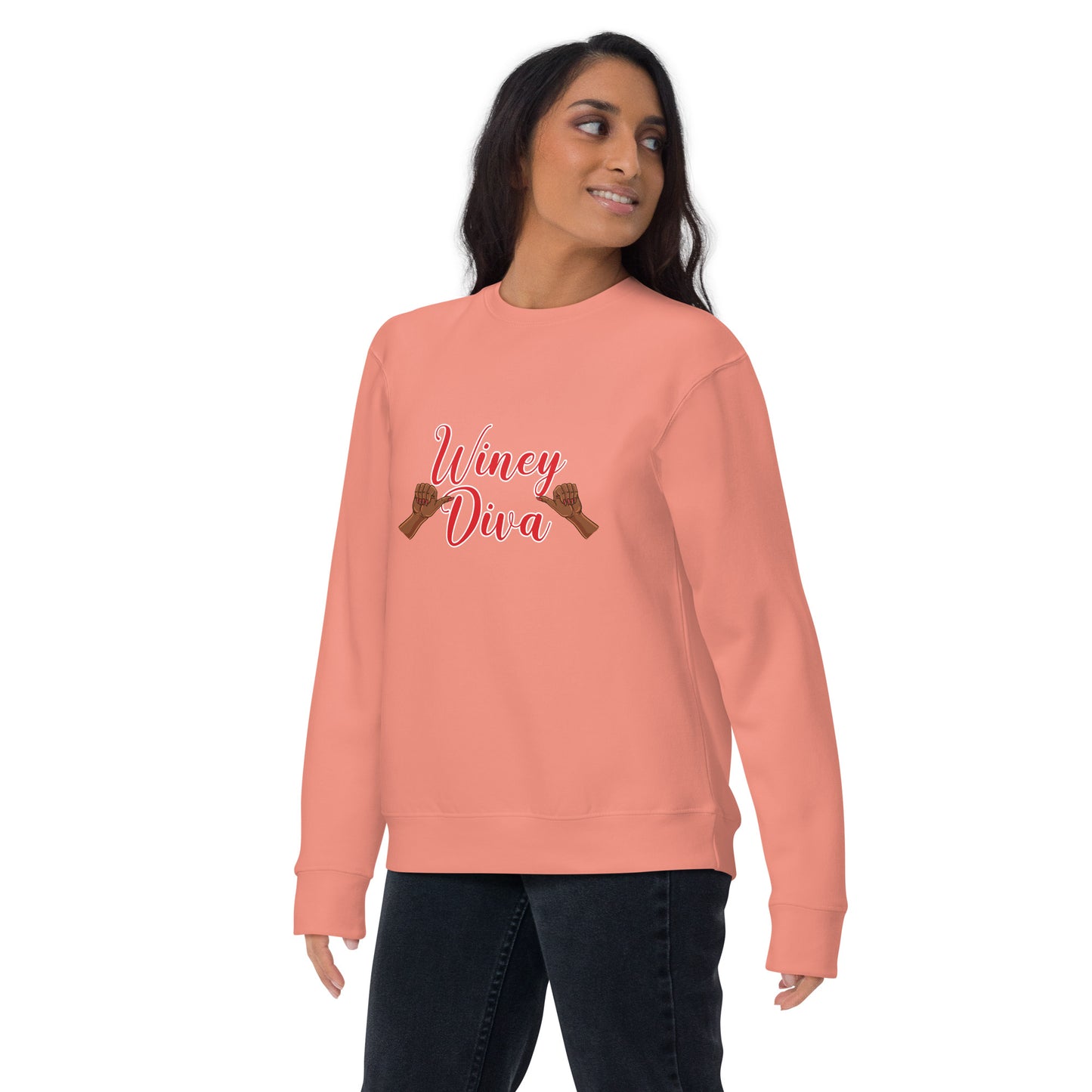 Winey Diva w/Hands AA Unisex Premium Sweatshirt
