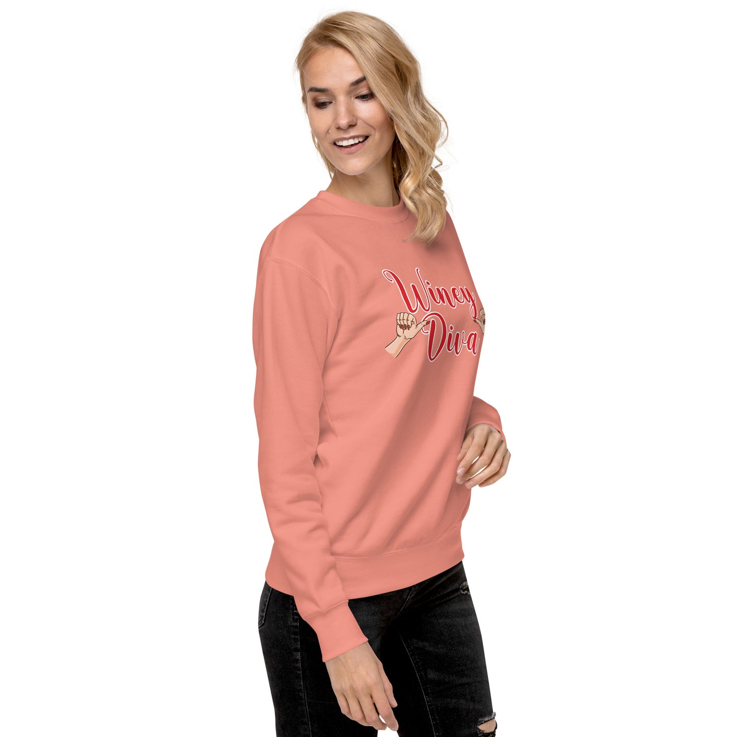 Winey Diva WT Hands Unisex Premium Sweatshirt
