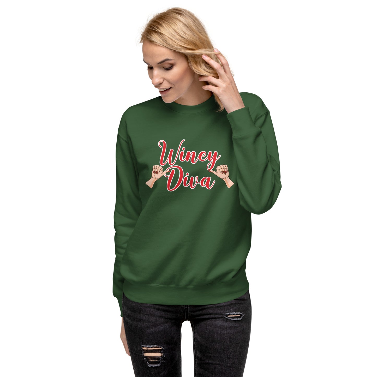 Winey Diva WT Hands Unisex Premium Sweatshirt