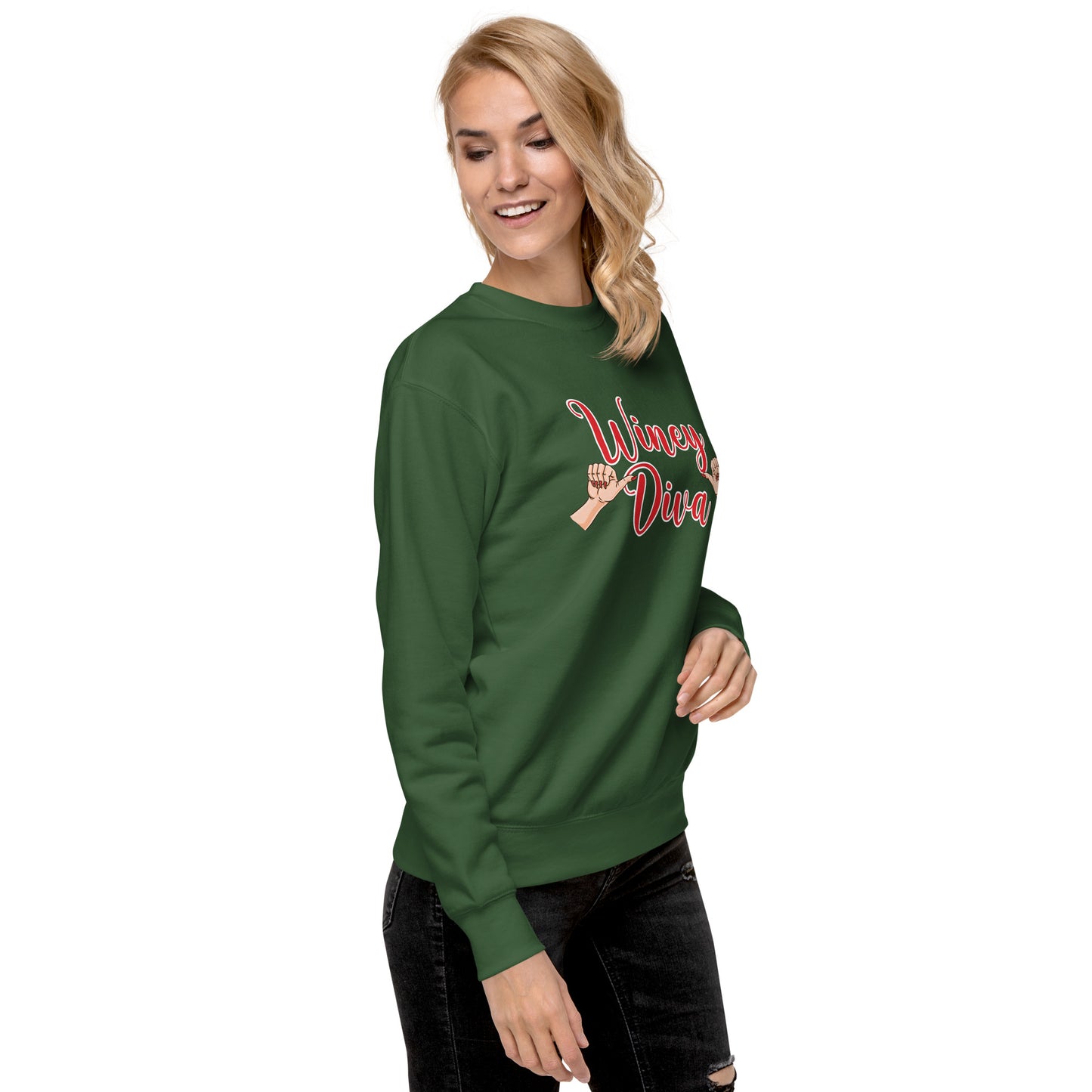Winey Diva WT Hands Unisex Premium Sweatshirt