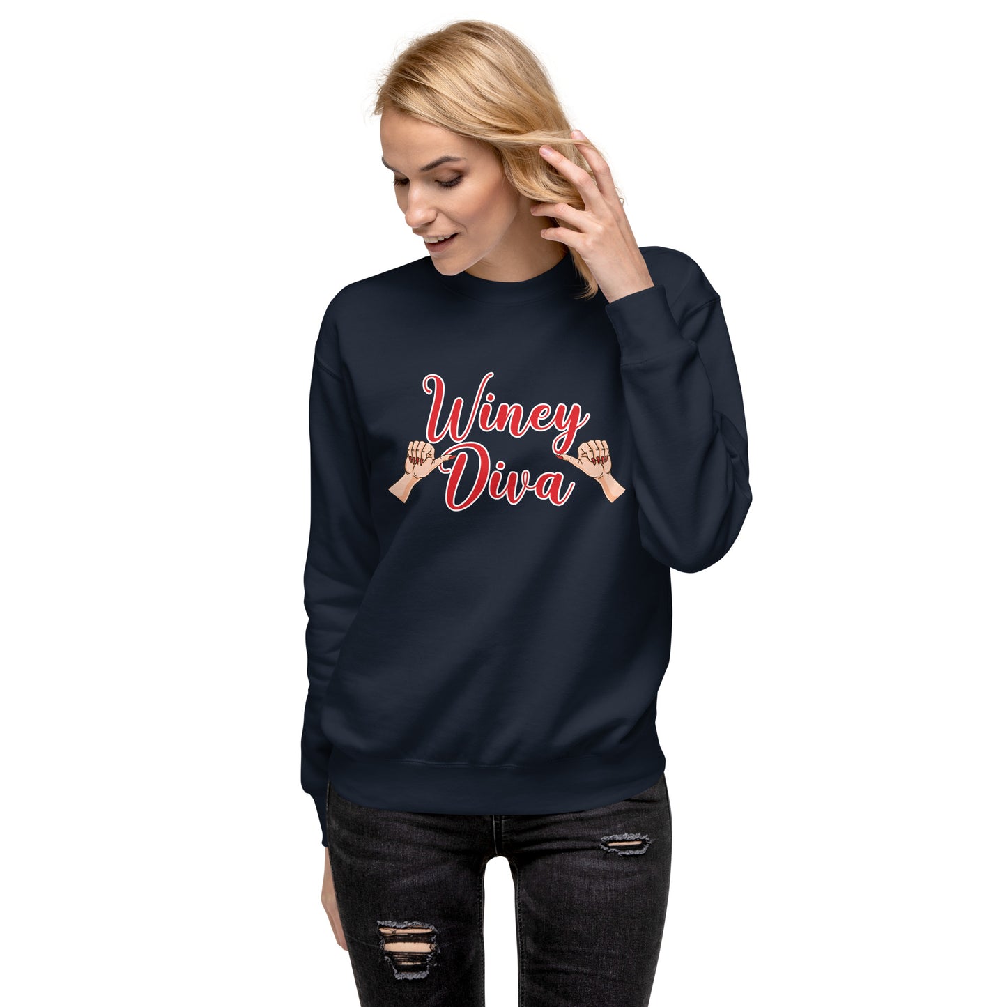 Winey Diva WT Hands Unisex Premium Sweatshirt