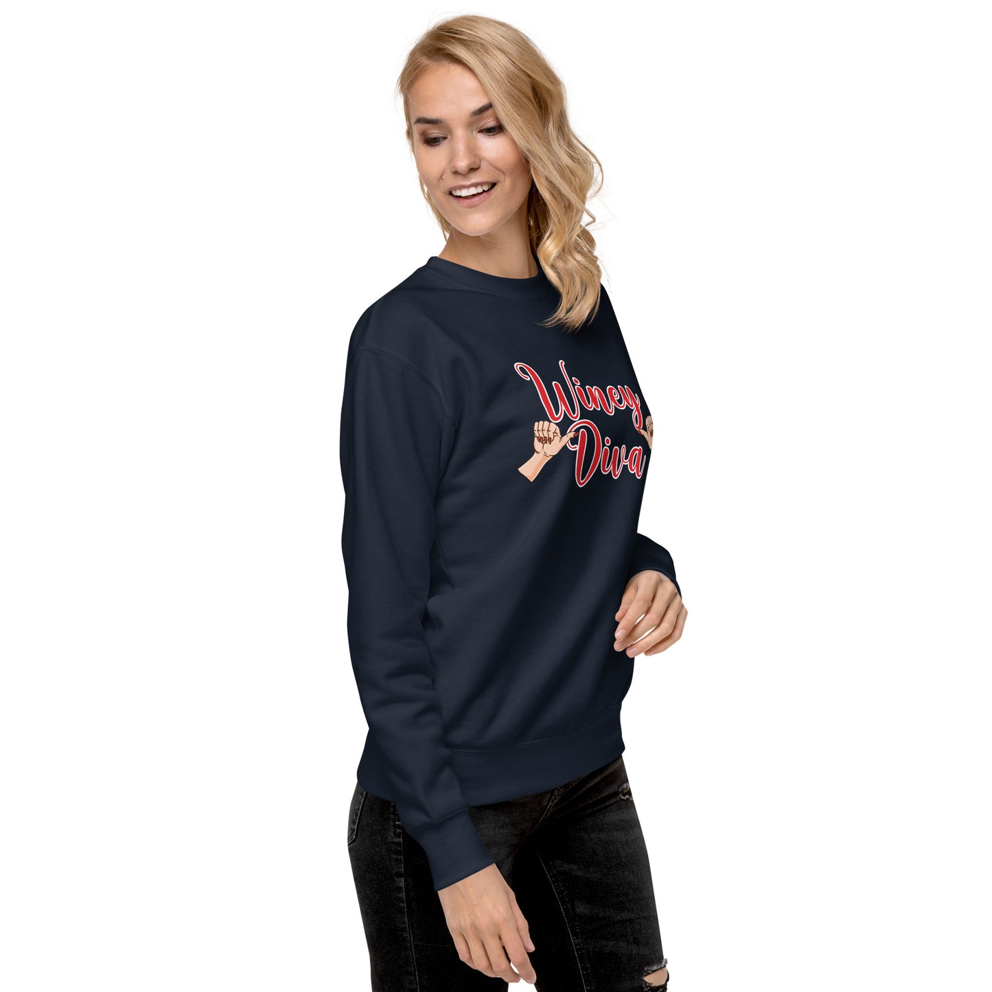 Winey Diva WT Hands Unisex Premium Sweatshirt