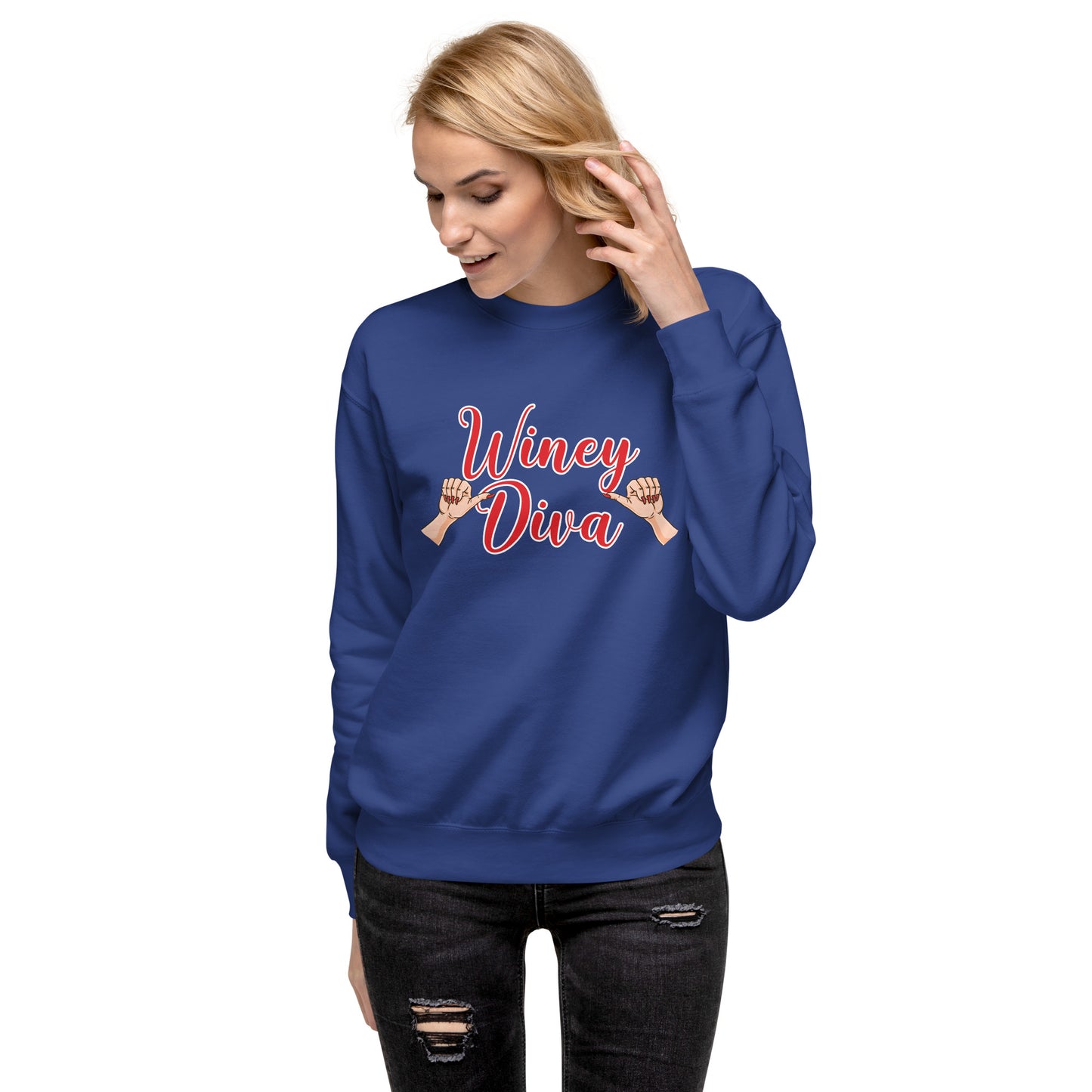 Winey Diva WT Hands Unisex Premium Sweatshirt