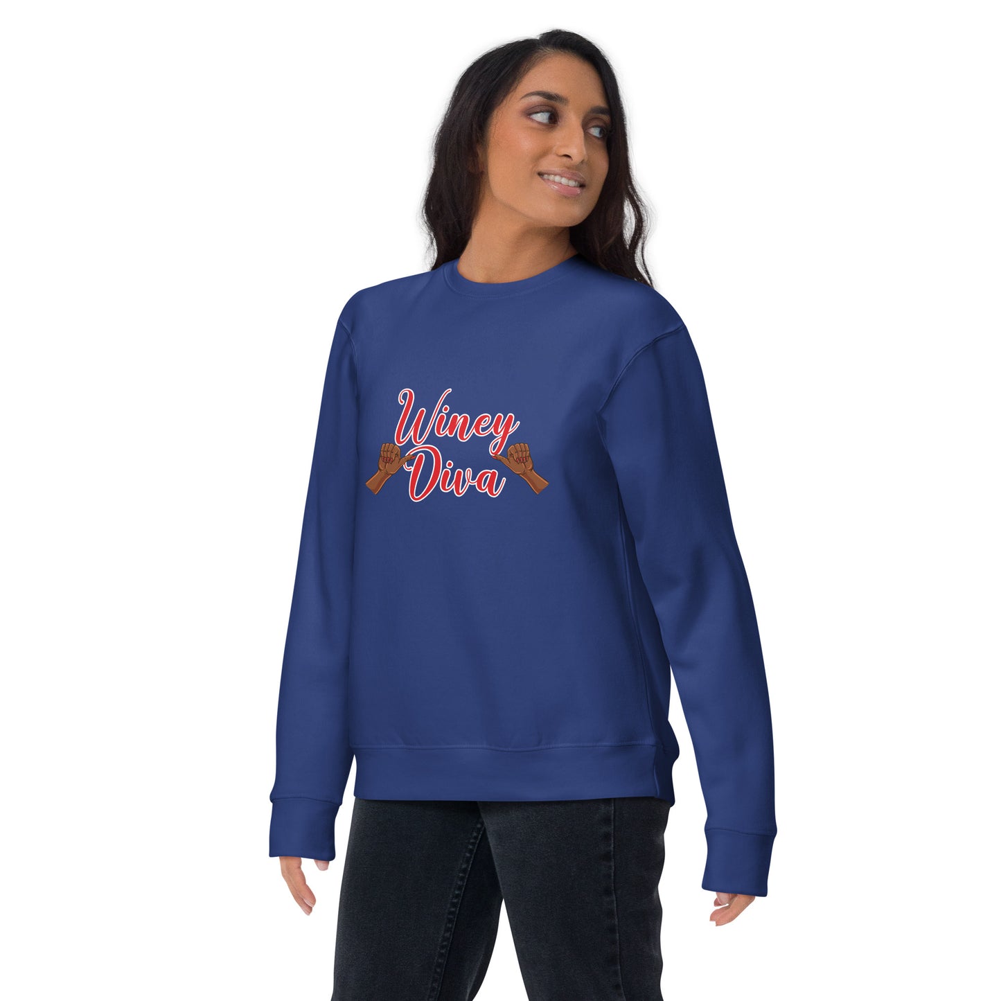 Winey Diva w/Hands AA Unisex Premium Sweatshirt
