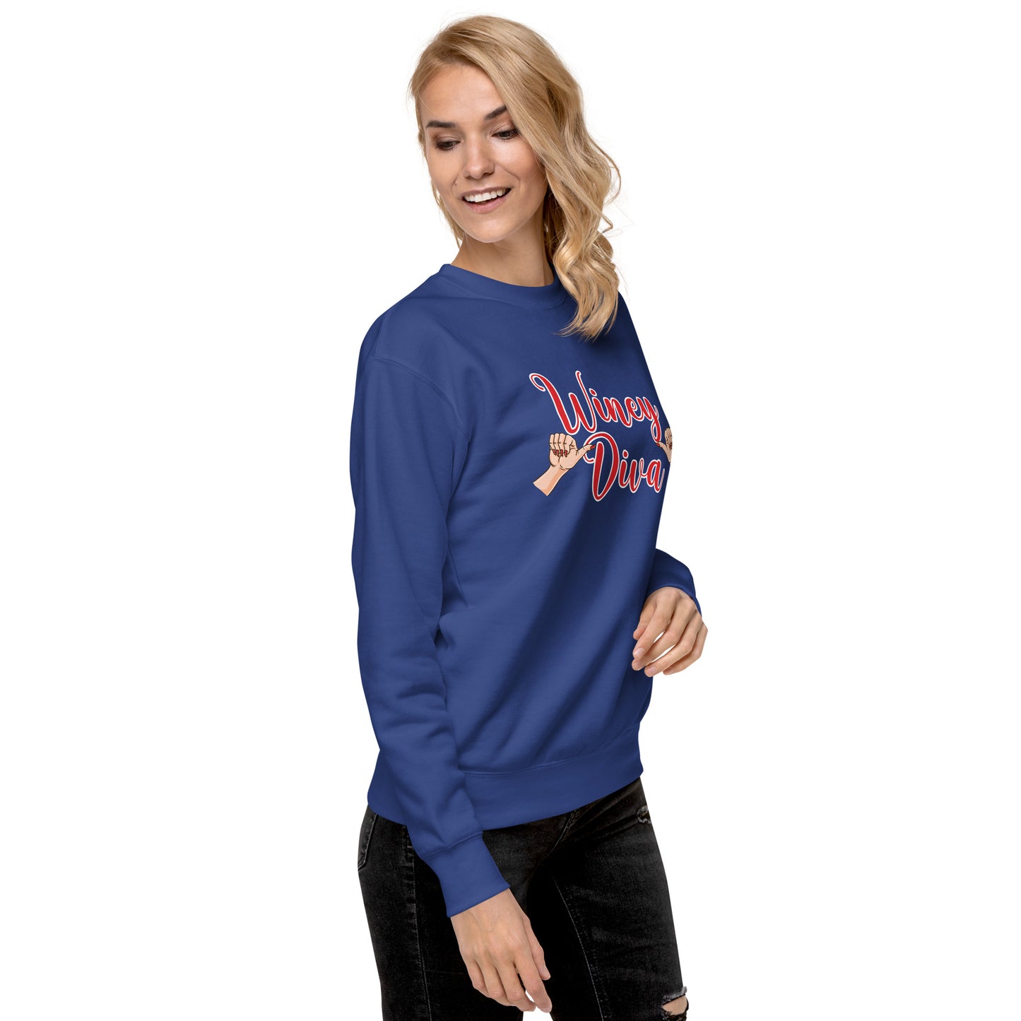 Winey Diva WT Hands Unisex Premium Sweatshirt