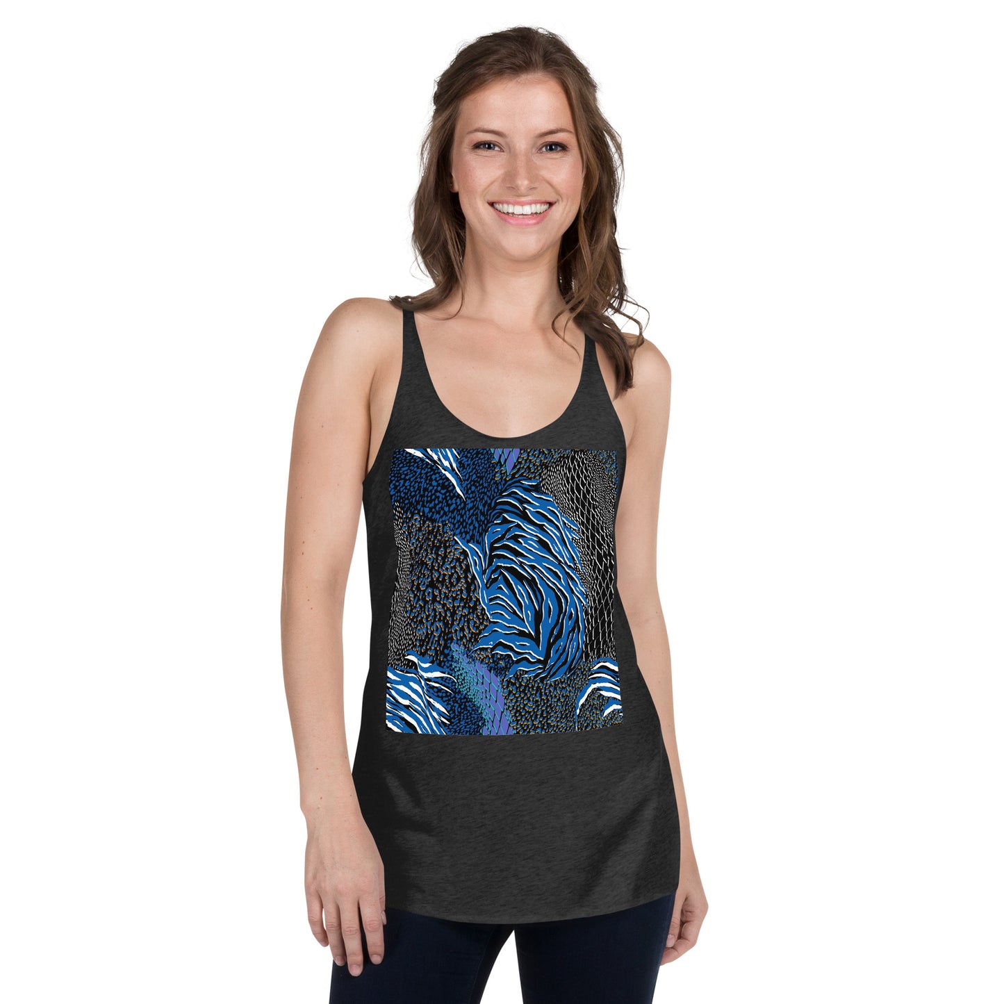 Blue Leopard Women's Racerback Tank