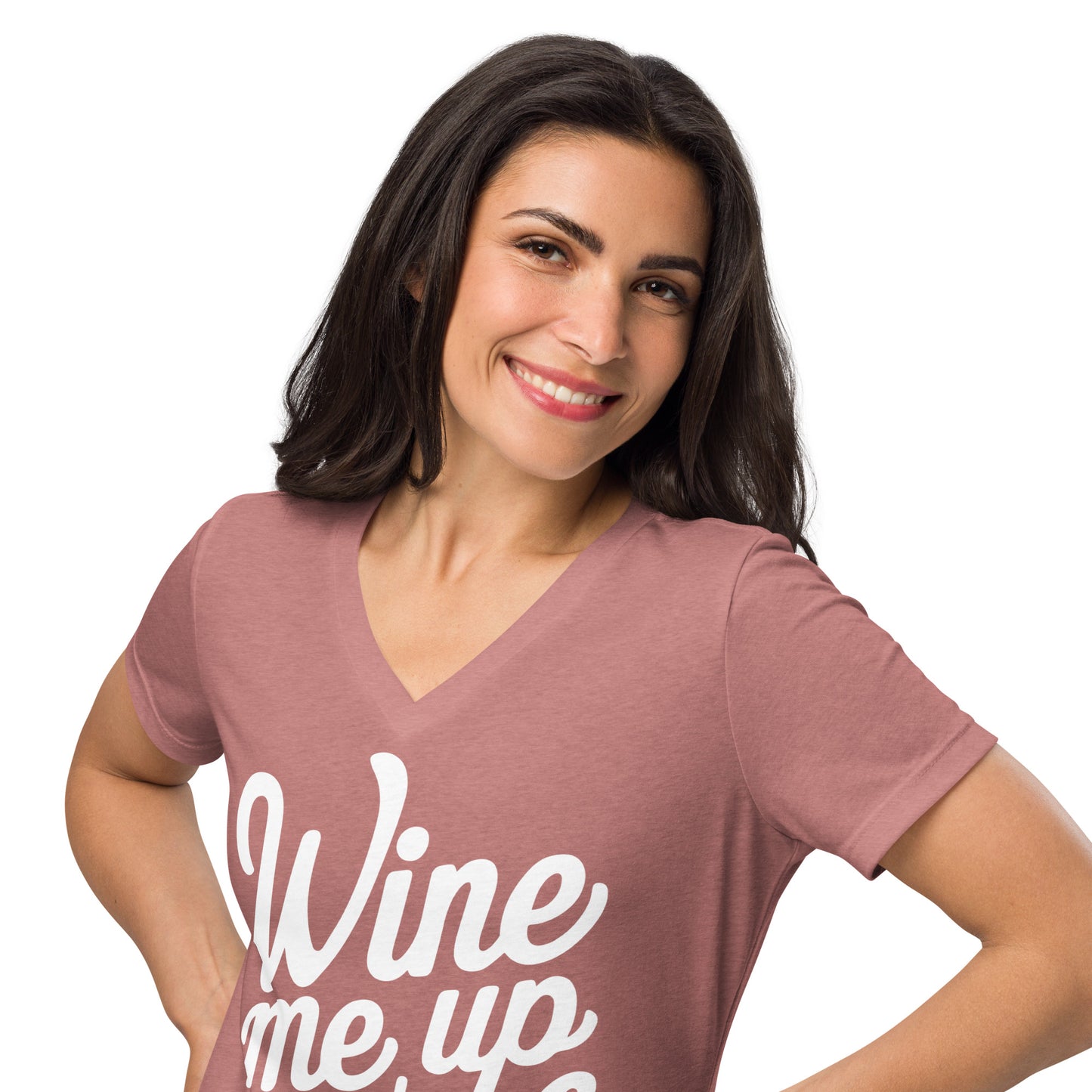 Wine Me Up & Watch Me Go Women’s V-neck t-shirt