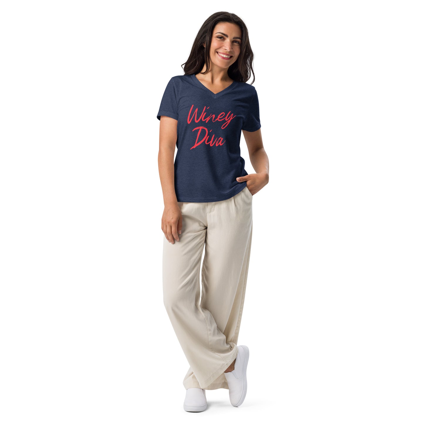 Winey Diva Women’s V-neck t-shirt