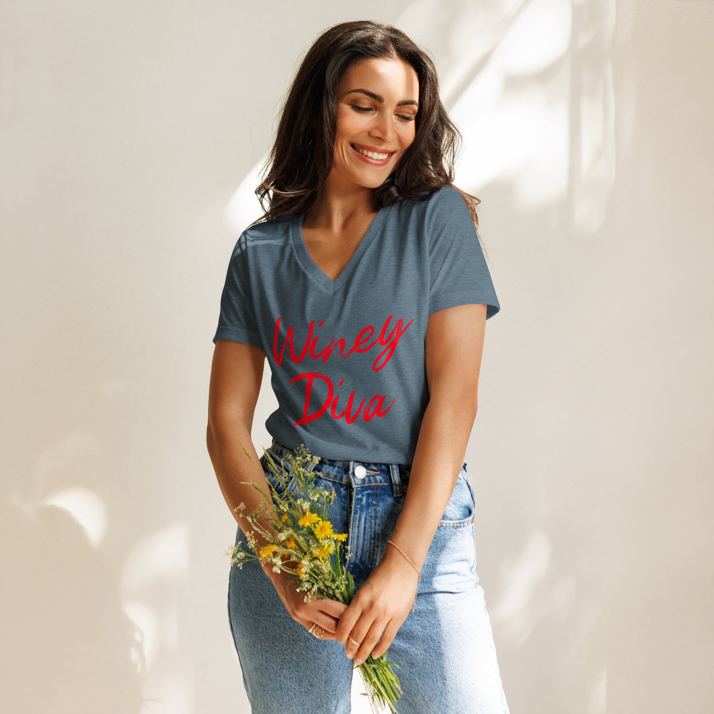 Winey Diva Women’s V-neck t-shirt
