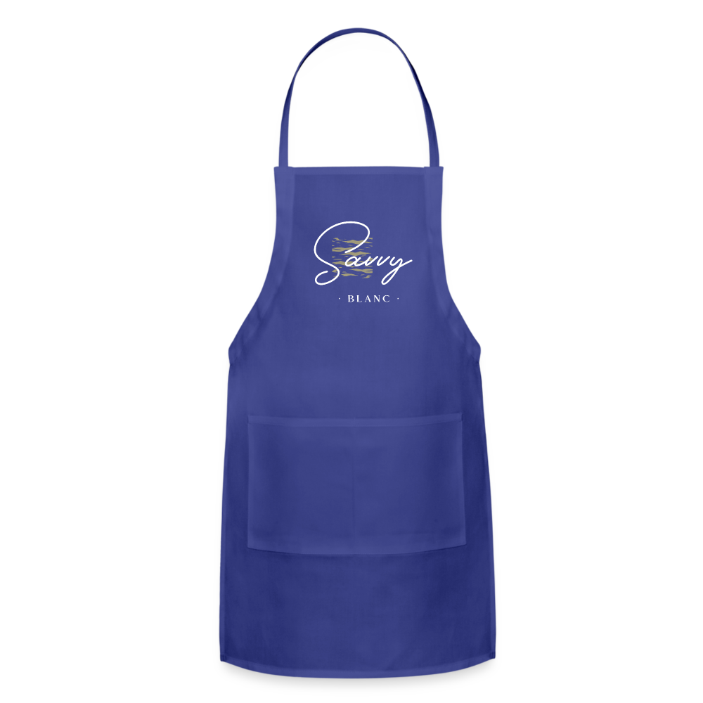 Savvy Blanc Adjustable Apron - royal blue