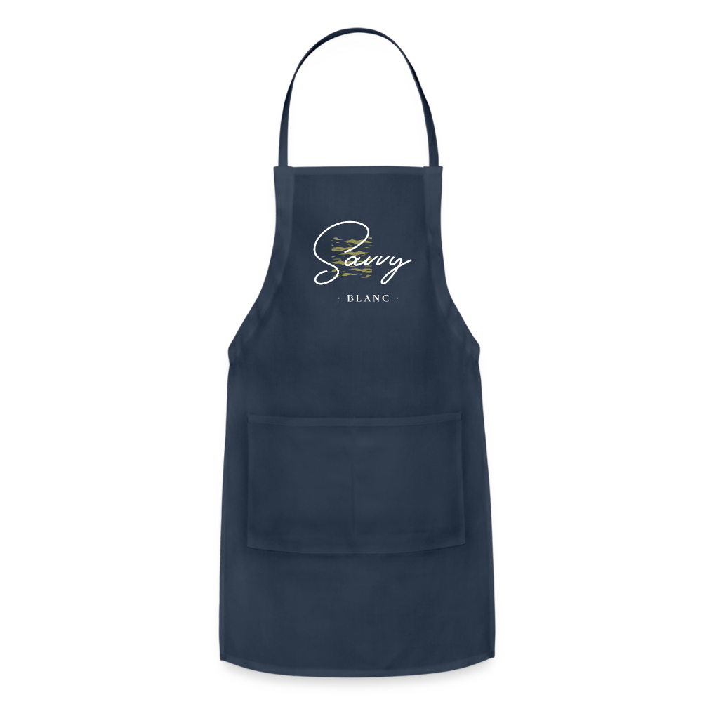 Savvy Blanc Adjustable Apron - navy