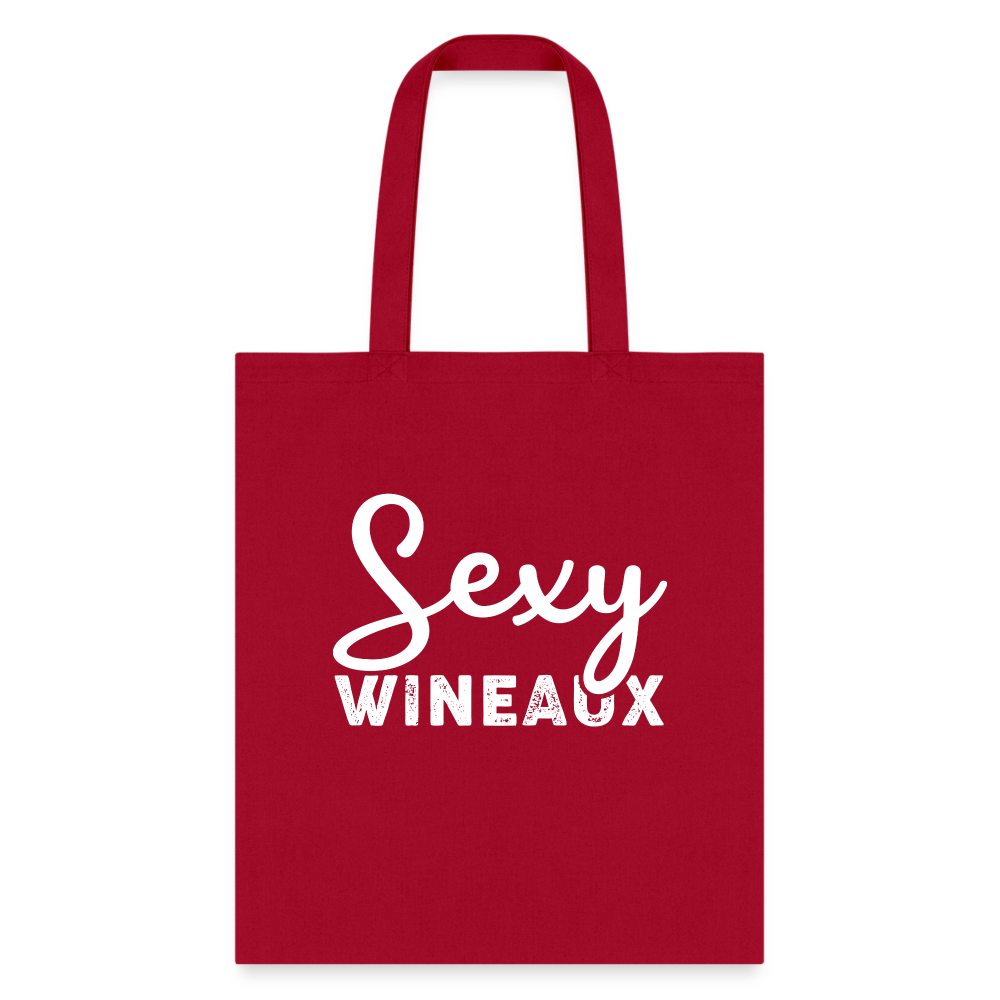 Sexy Wineaux Typ Tote Bag - red