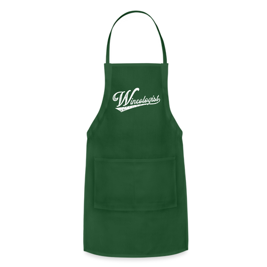 Wineologist Adjustable Apron - forest green
