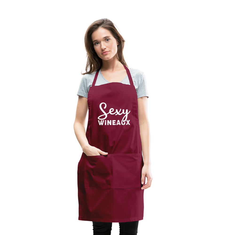 Sexy Wineaux Adjustable Apron - burgundy